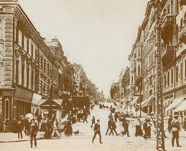1900-е годы. Угол Крещатика и Прорезной
