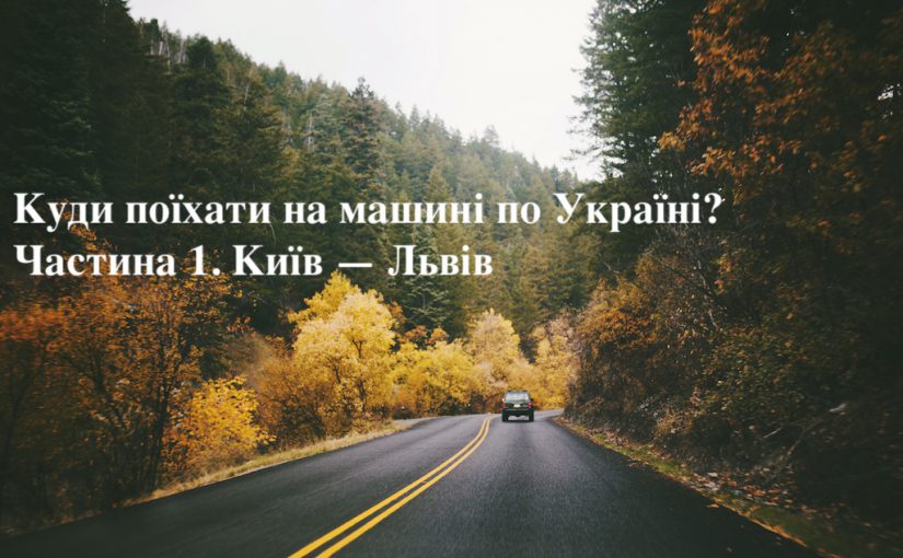 Авто на дорозі в лісі